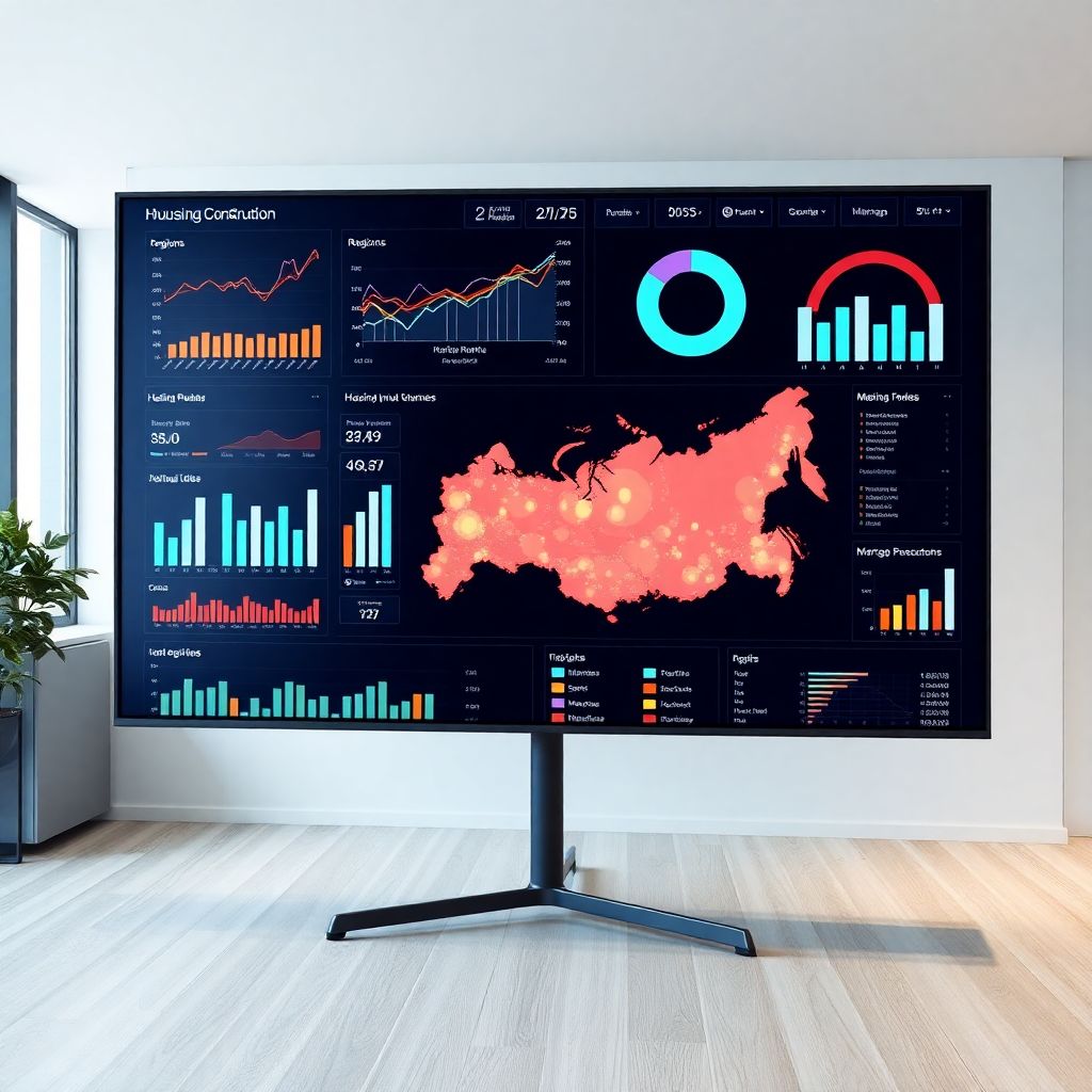 Объемы ввода жилья в регионах за год: таблицы и графики статистики