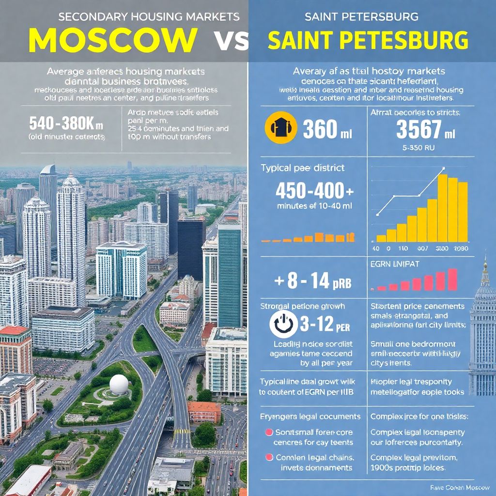 Покупка на вторичном рынке в Москве и Санкт-Петербурге: сравнение условий